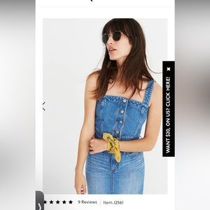 Crop top madewell denim